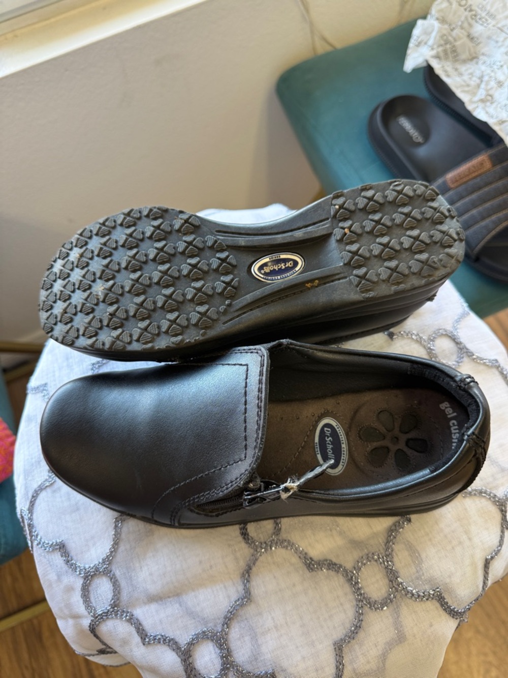 Andrea Jovine Black Slip-On Leather Loafers - Picture 2 of 2